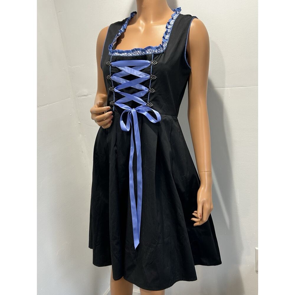 scarlet darkness dress Size Medium Black Sleeveless With Blue Reuben